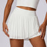Women's High Waisted Pleated Skirt With Built-In Shorts